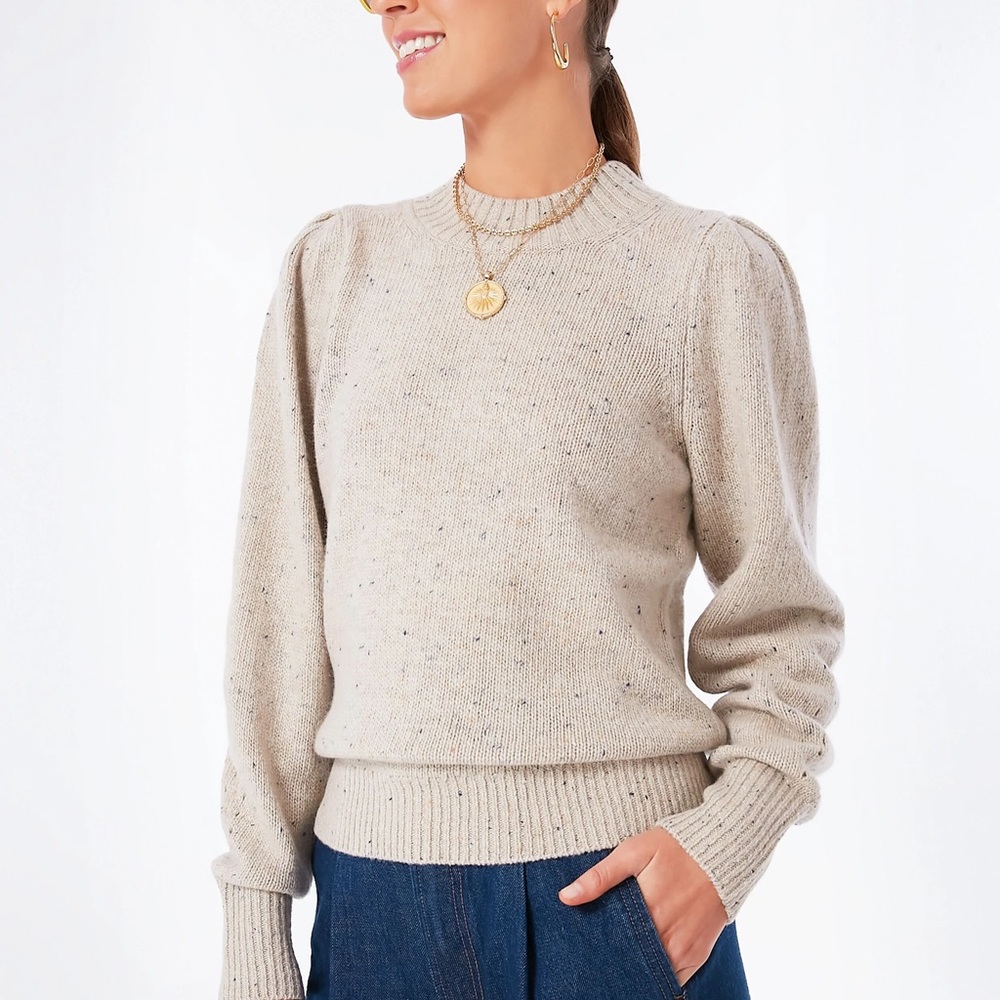 Faherty Speckled Cream Sweater (NEW)